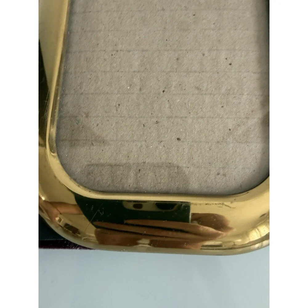Vintage Boho Bronze Picture Frame Velvet Back Italian Style Decor